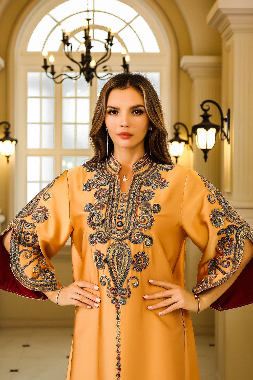 Robe orientale femme Safran Royal – Élégance raffinée