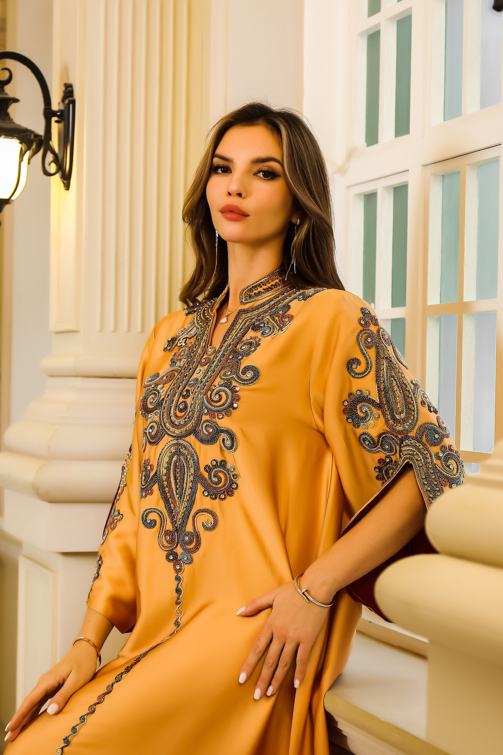 Robe orientale femme Safran Royal – Élégance raffinée