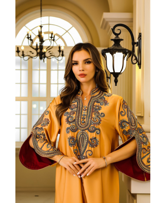 Robe orientale femme Safran Royal – Élégance raffinée