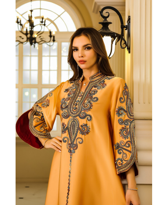 Robe orientale femme Safran Royal – Élégance raffinée