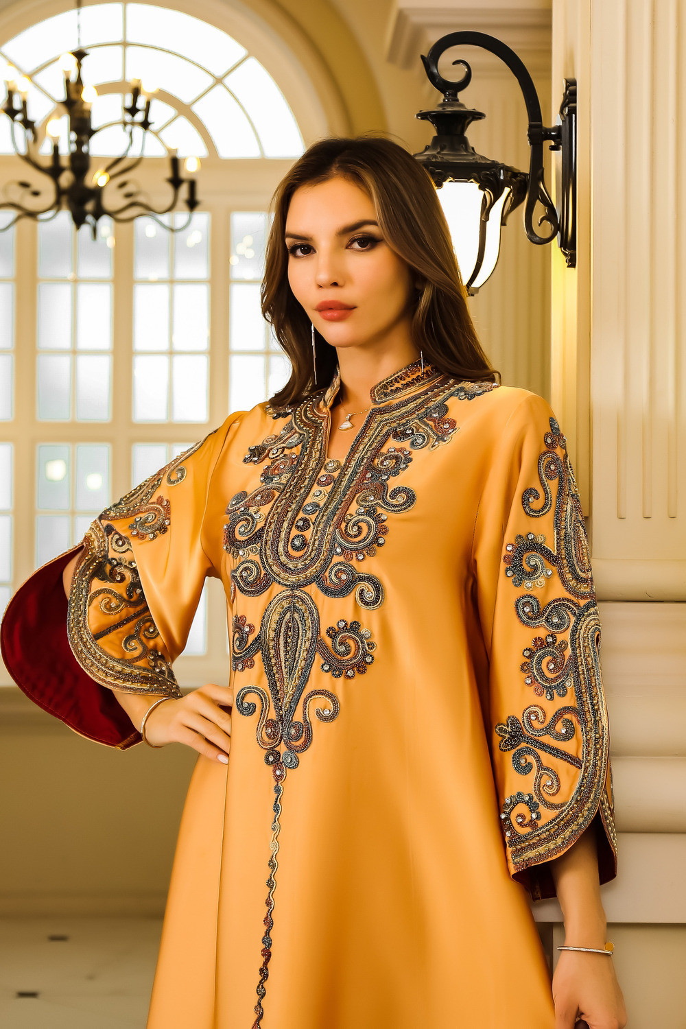 Robe orientale femme Safran Royal – Élégance raffinée
