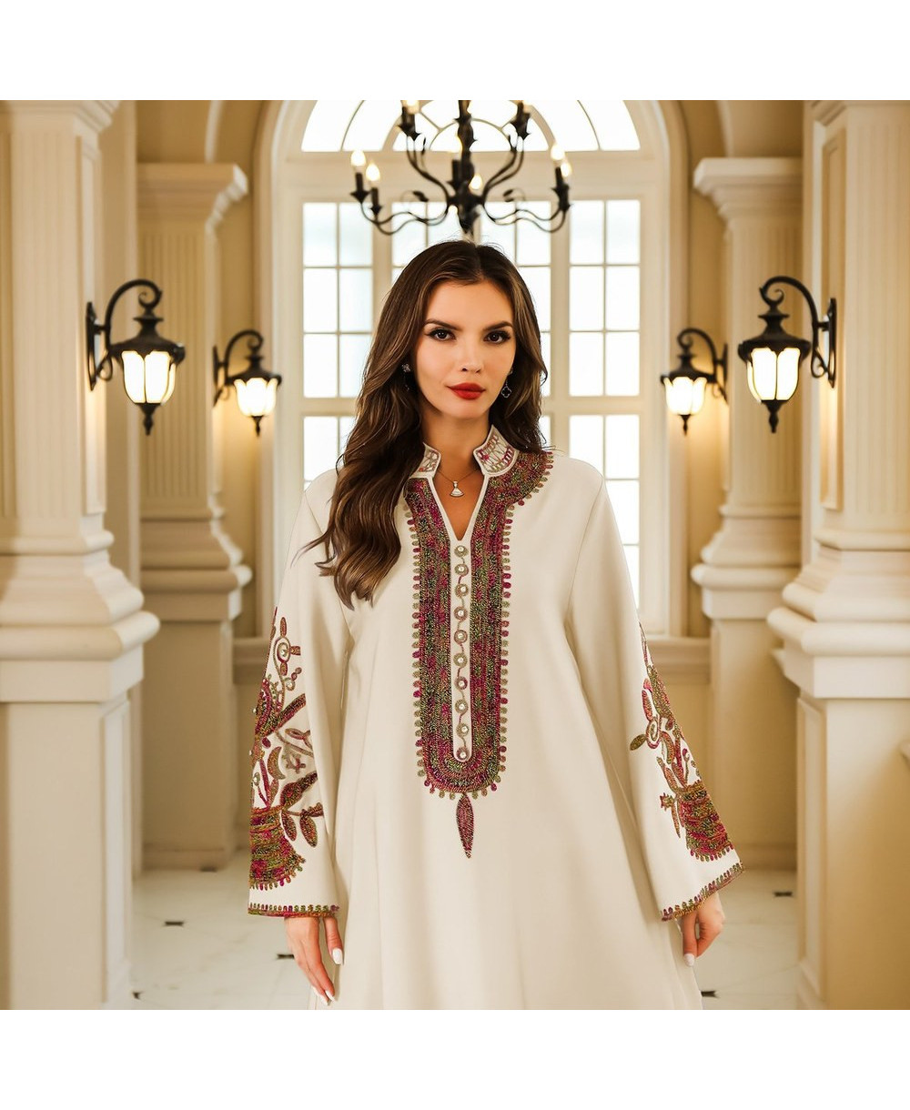 Abaya Élégance Florale vue 4