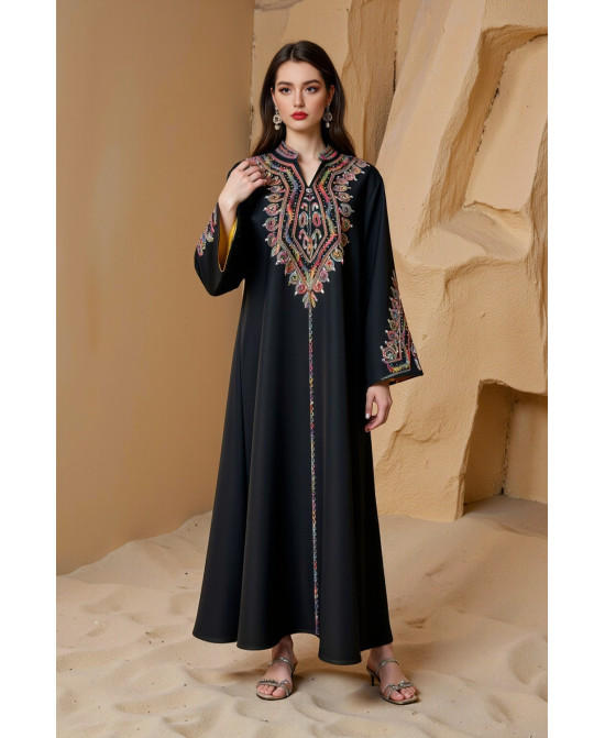 Robe Orientale Élégante Brodée