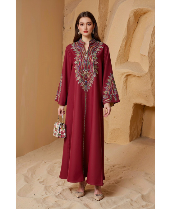 Robe Orientale Élégante Brodée