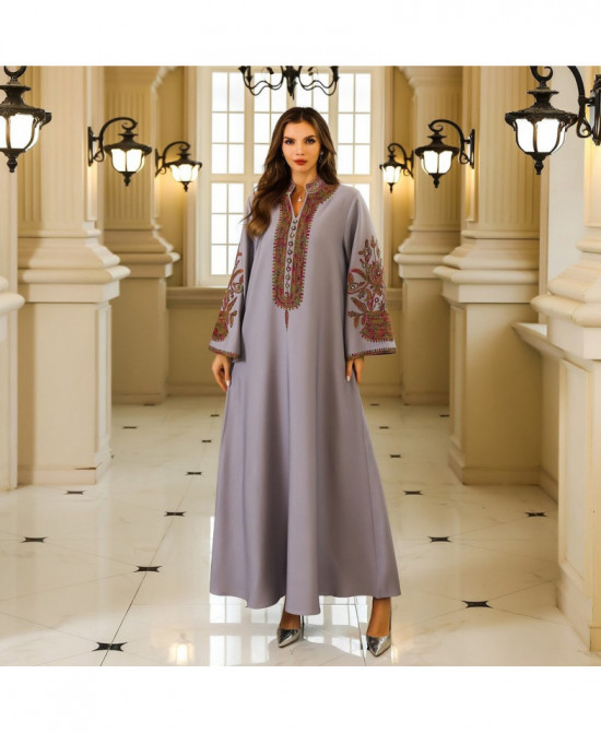 Abaya Élégance Florale vue 5