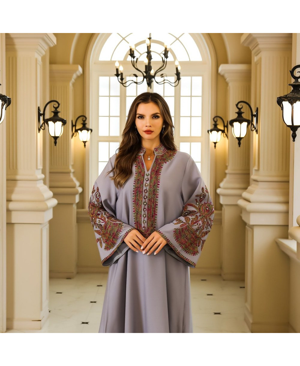 Abaya Élégance Florale vue 6
