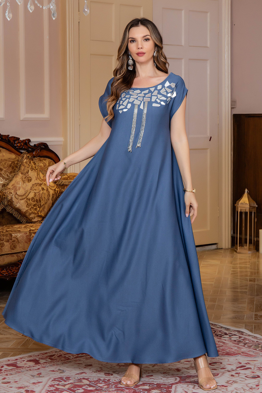 Robe orientale femme Brise de Lilas – Élégance raffinée