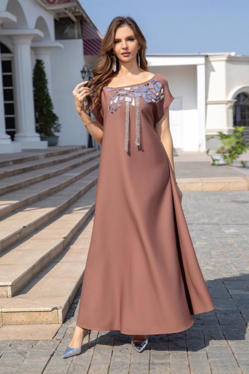 Robe orientale femme Brise de Lilas – Élégance raffinée