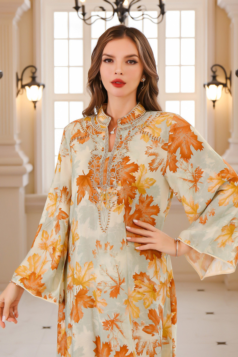 Robe orientale femme Nacre du Sahara – Élégance raffinée