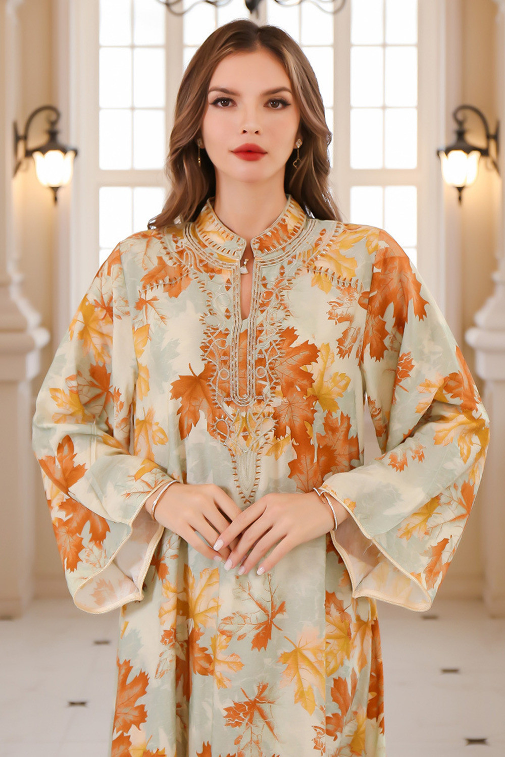 Robe orientale femme Nacre du Sahara – Élégance raffinée