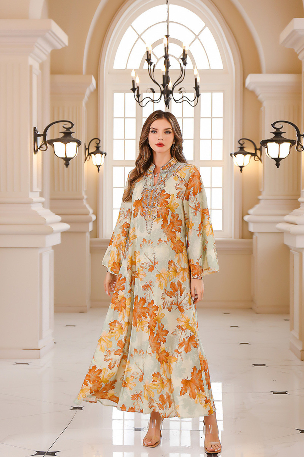 Robe orientale femme Nacre du Sahara – Élégance raffinée