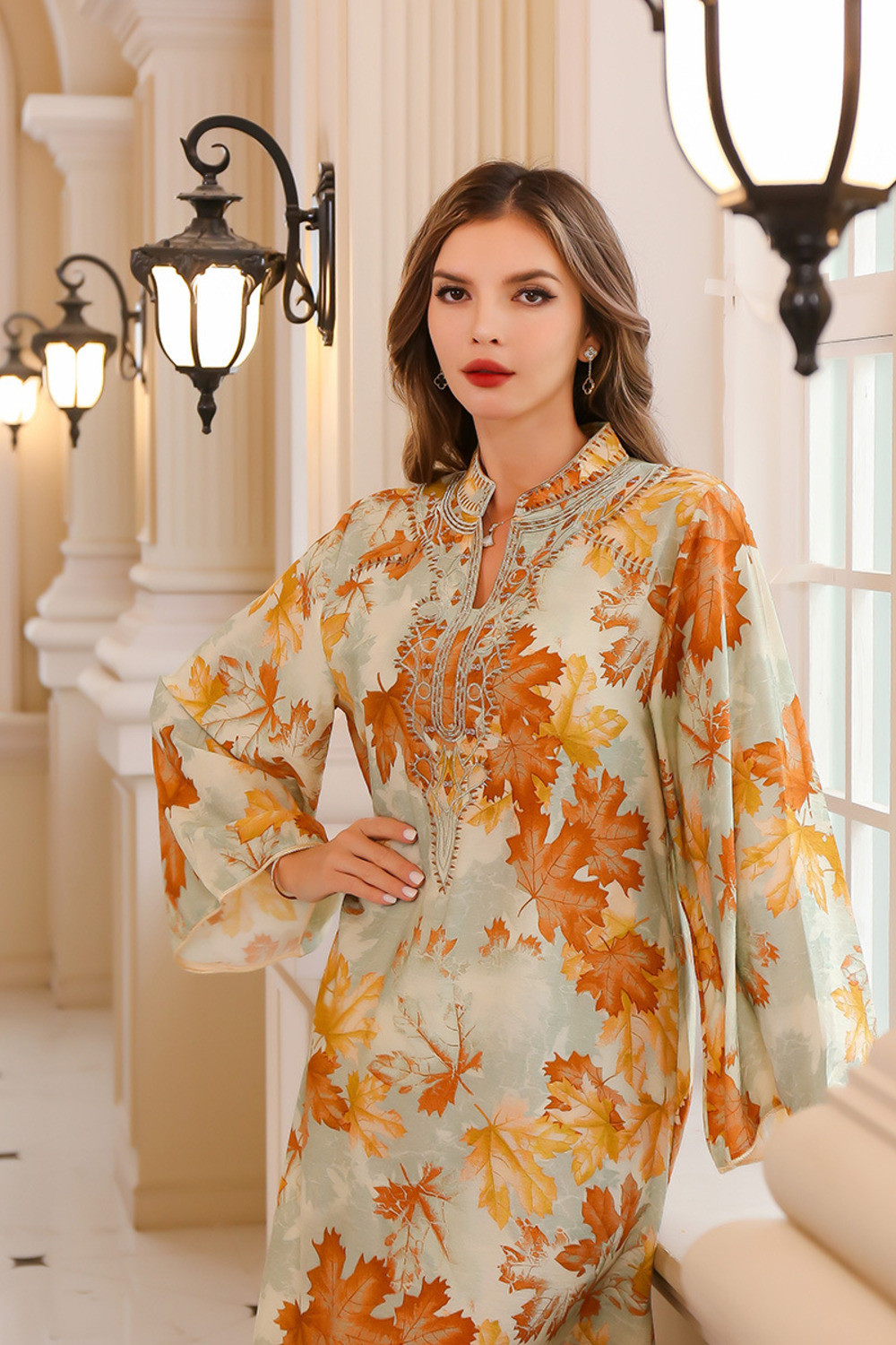 Robe orientale femme Nacre du Sahara – Élégance raffinée