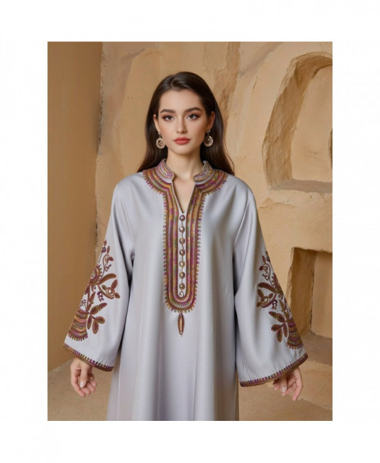 Abaya Élégance Florale vue 16
