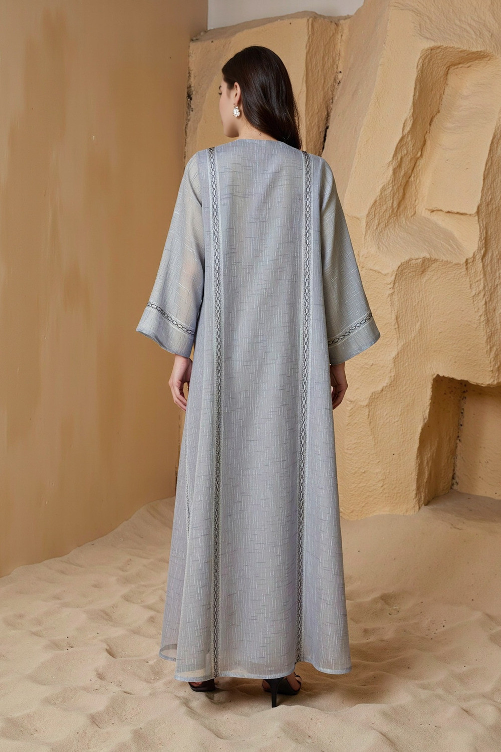 Caftan Élégance Florale - Chic et Confort