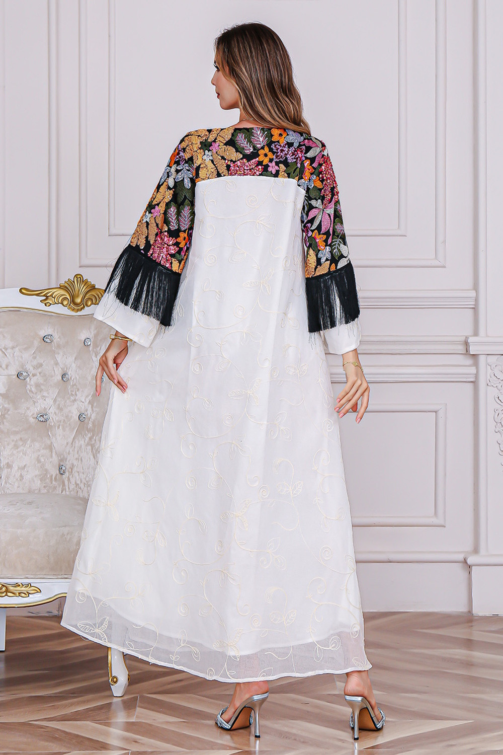 Robe orientale femme Orchidée d’Améthyste – Élégance raffinée
