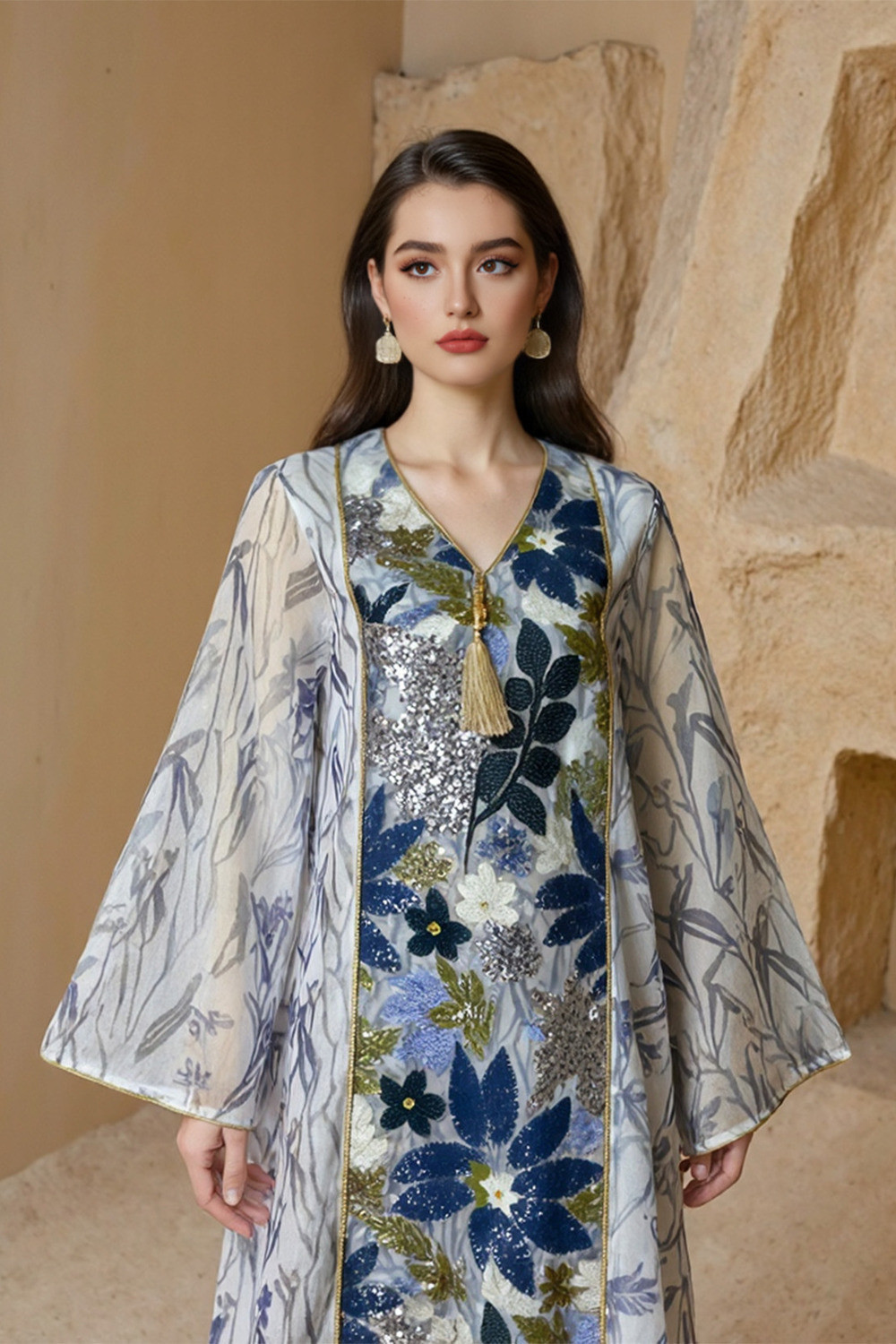 Robe orientale femme Rubis Lumineux du Désert – Élégance raffinée