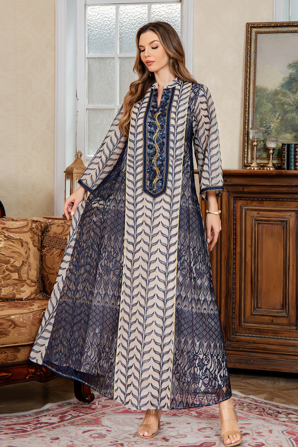 Robe orientale femme Nuit de Dentelle – Élégance raffinée