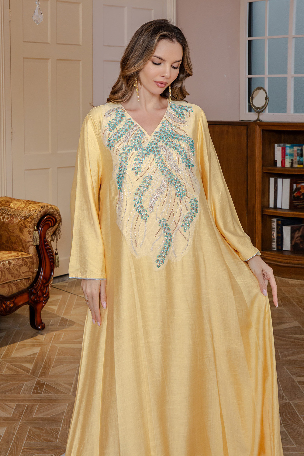 Robe orientale femme Satin Impérial – Élégance raffinée