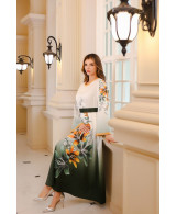 Robe orientale femme Roseraie de Soie – Élégance raffinée