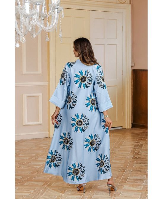 Robe orientale femme Jardin Papillon – Élégance raffinée