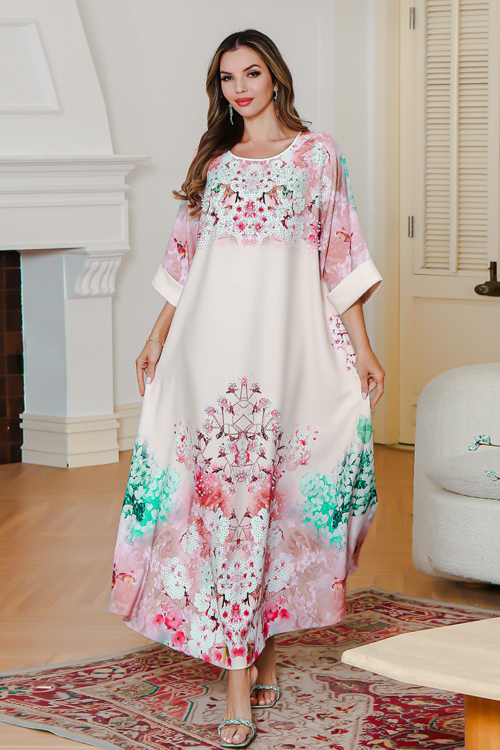 Robe orientale femme Nectar d’Orchidées – Élégance raffinée