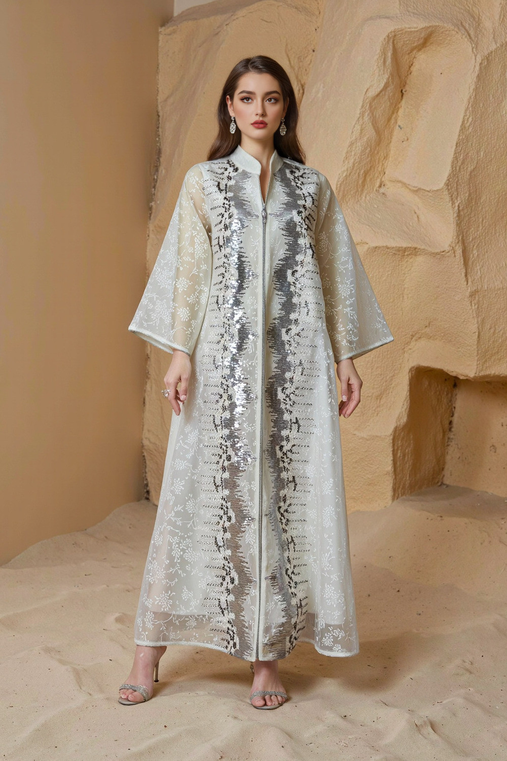 Robe orientale femme Jardin de Lumière – Élégance raffinée