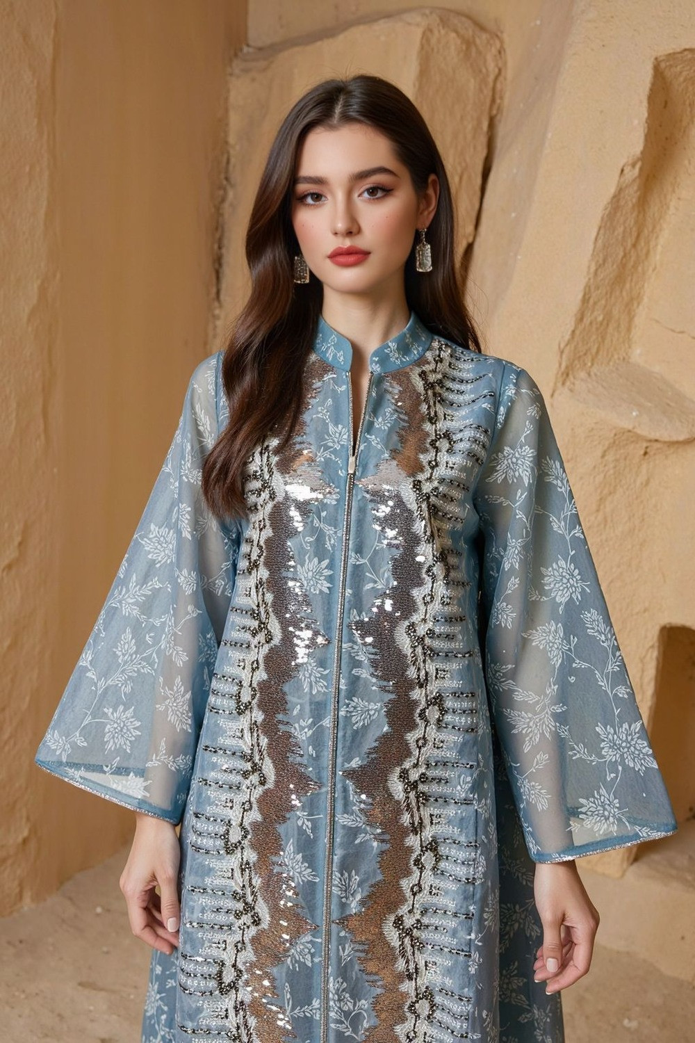 Robe orientale femme Jardin de Lumière – Élégance raffinée