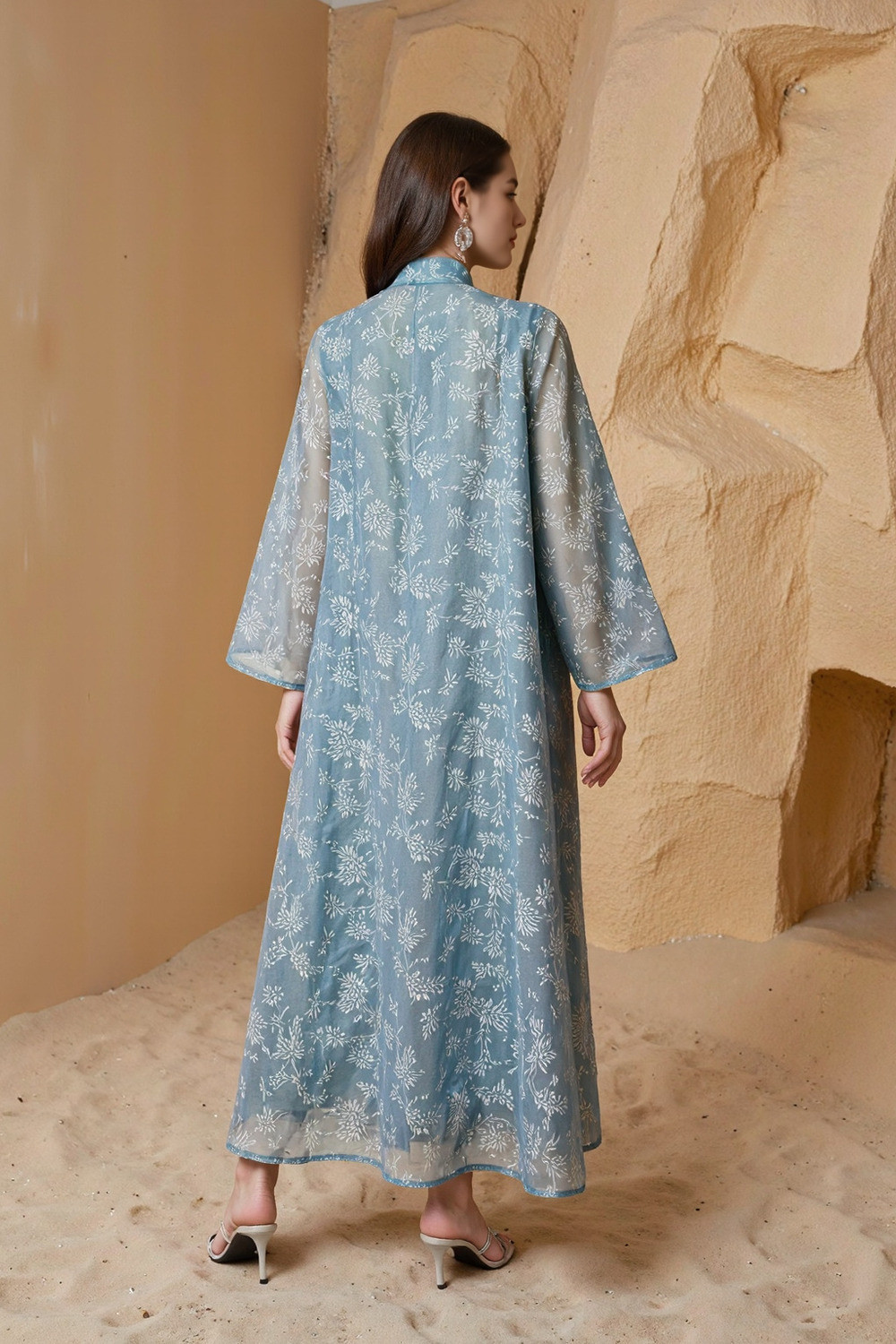 Robe orientale femme Jardin de Lumière – Élégance raffinée