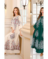 Robe orientale femme Émeraude Andalouse – Élégance raffinée