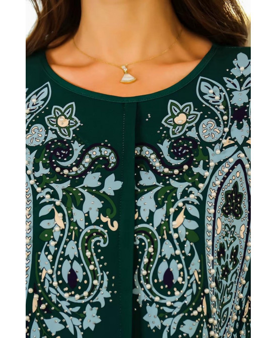 Robe orientale femme Émeraude Andalouse – Élégance raffinée