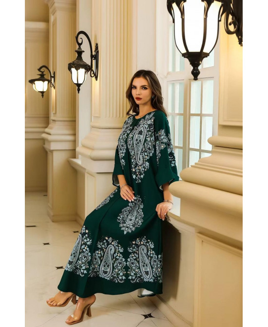 Robe orientale femme Émeraude Andalouse – Élégance raffinée