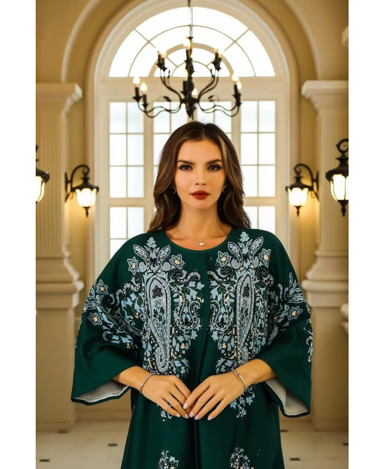 Robe orientale femme Émeraude Andalouse – Élégance raffinée