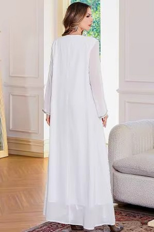 Robe orientale femme Trésor Ivoire – Élégance raffinée