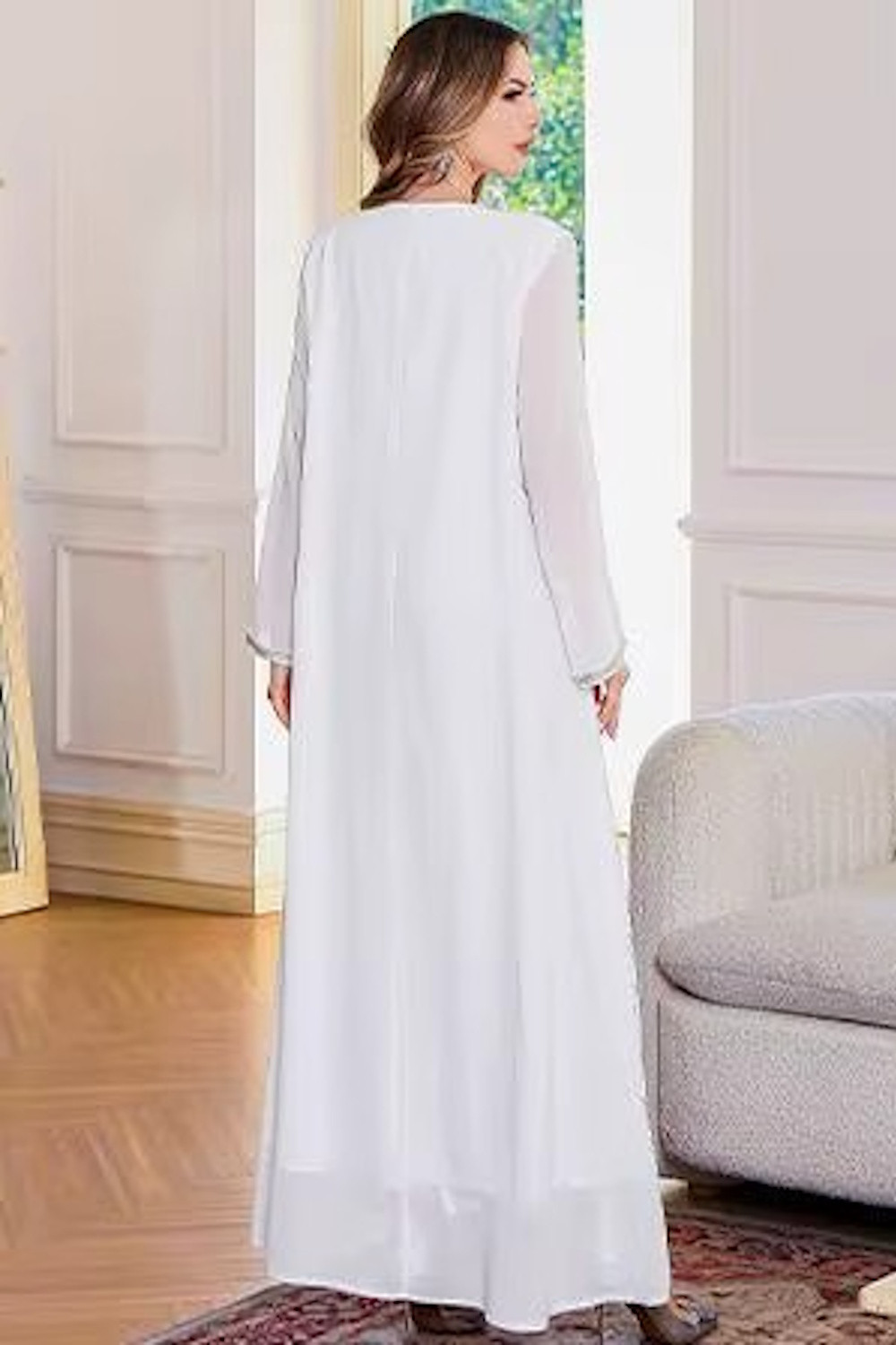 Robe orientale femme Trésor Ivoire – Élégance raffinée