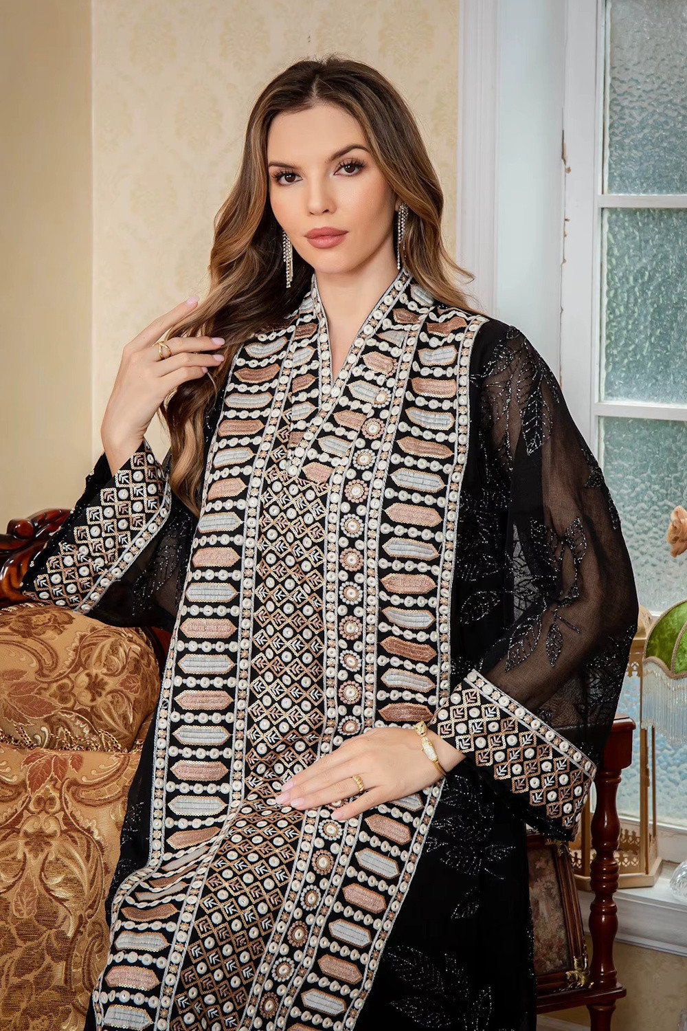 Robe orientale femme Or de Samarcande – Élégance raffinée