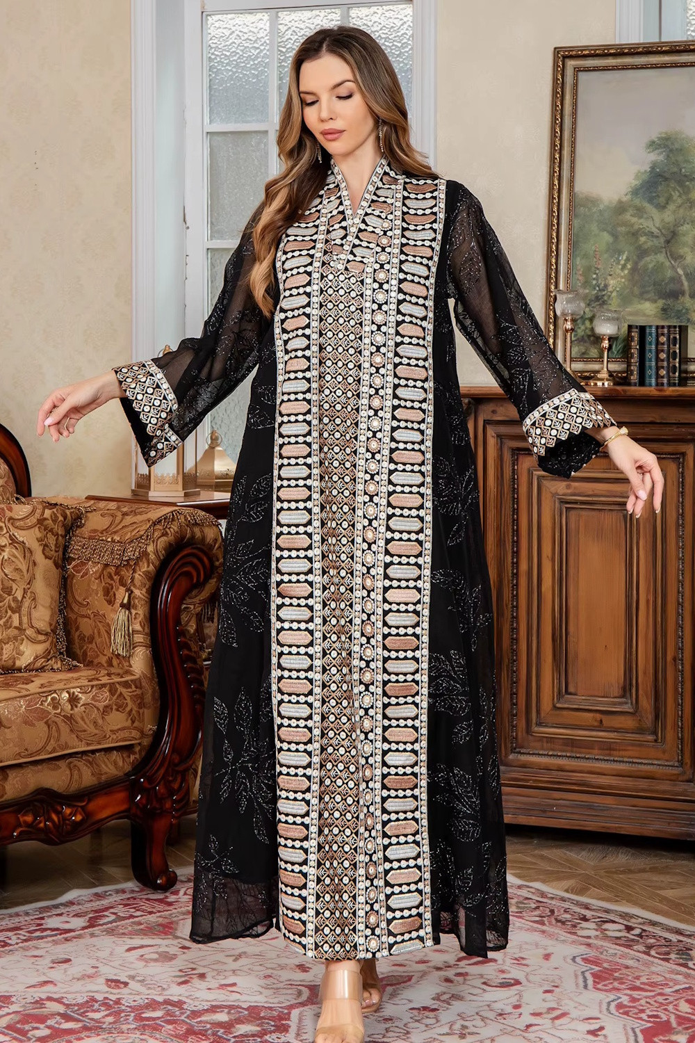 Robe orientale femme Or de Samarcande – Élégance raffinée