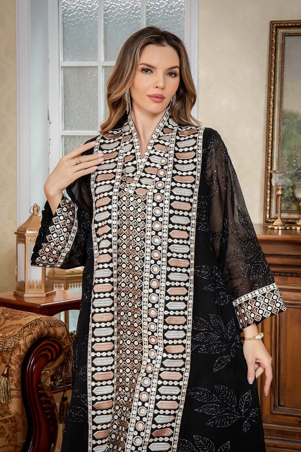 Robe orientale femme Or de Samarcande – Élégance raffinée