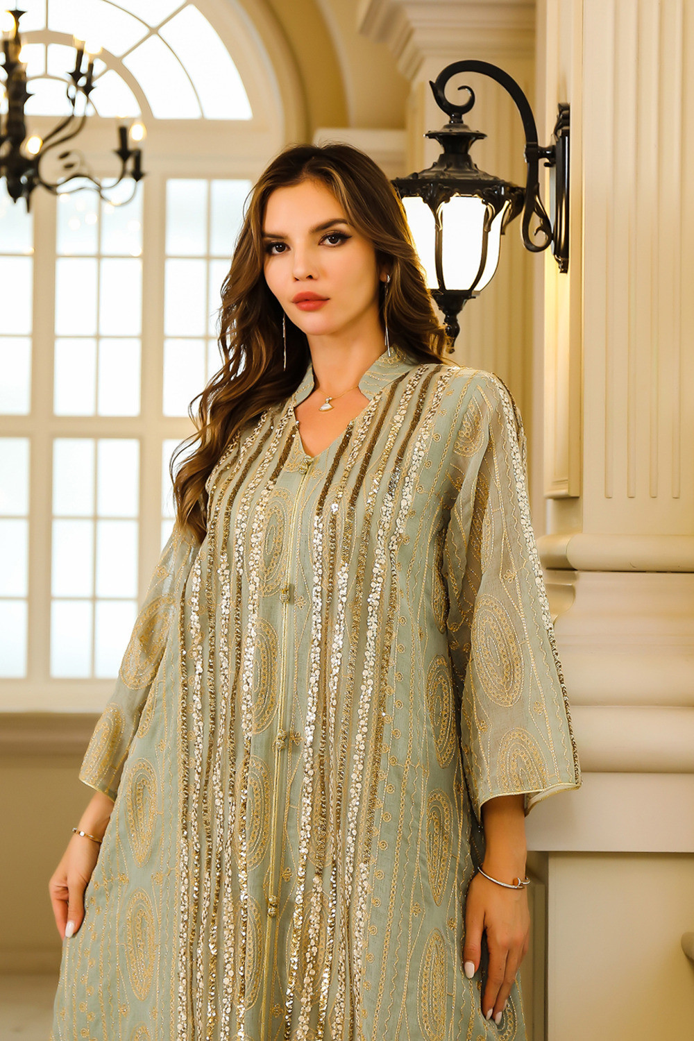 Robe orientale femme Lilas de Perle – Élégance raffinée