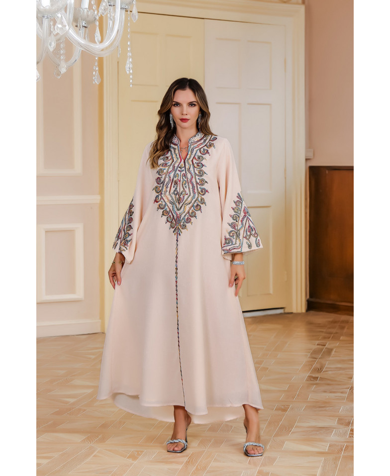 Robe orientale femme Rose de Minuit – Élégance raffinée