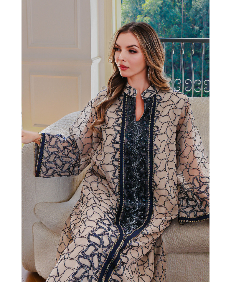 Robe orientale femme Nacre du Palais – Élégance raffinée