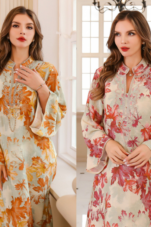 Robe orientale femme Nacre du Sahara – Élégance raffinée