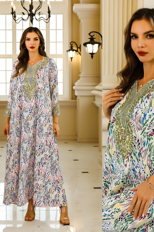 Robe Caftan Élégance Bohème - Zayphir