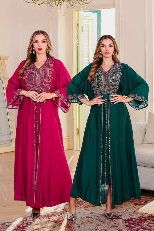 Robe orientale femme Rubis de Nuit – Élégance raffinée