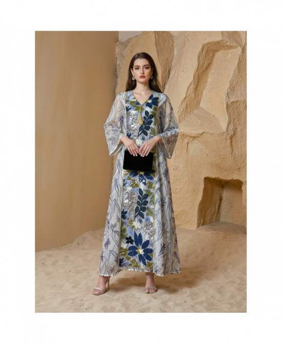 Kaftan Élégance Florale vue 4