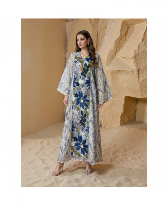 Kaftan Élégance Florale vue 5