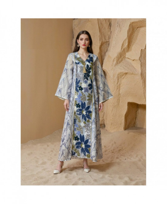 Kaftan Élégance Florale vue 6