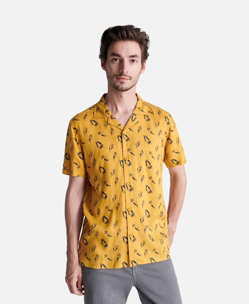 Jack & Jones Men's Short Sleeve Satin Latest Shirt