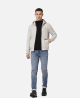 Men Full Sleeve Solid Hooded Sweatshirt