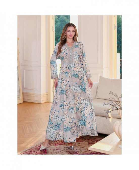Robe Maxi Florale Élégante vue 2