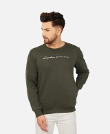 Men's Slim Fit Solid Round Neck Full Sleeve Sweatshirt